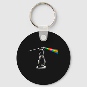 Cat Rock Music Band Funny Cat Rock And Roll Keychain