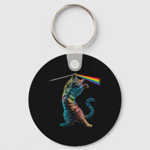 Cat Rock Music Concert Band Rock Cat  Keychain