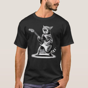 Cat Rock Music Electric Guitarist Player Gift T-Shirt