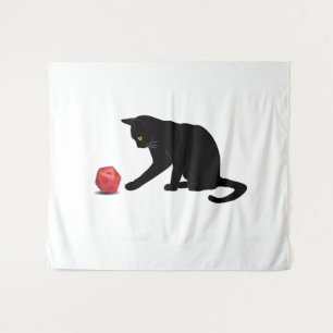 Cat Rolling Dice RPG Role Playing Games Gaming Lov Tapestry
