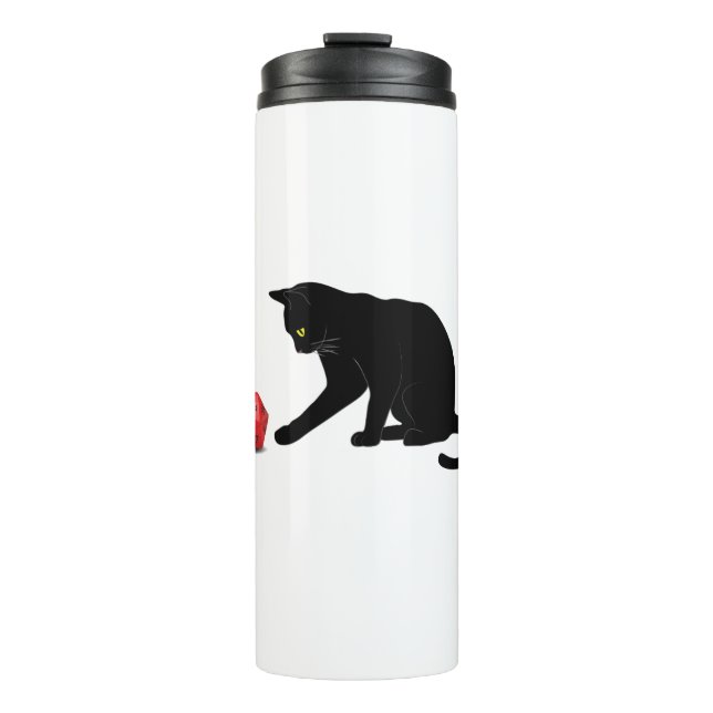Cat Rolling Dice RPG Role Playing Games Thermal Tumbler (Front)