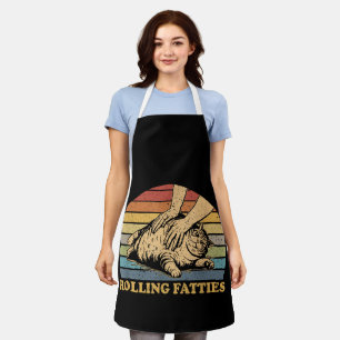 Cat Rolling Fatties Funny Apron