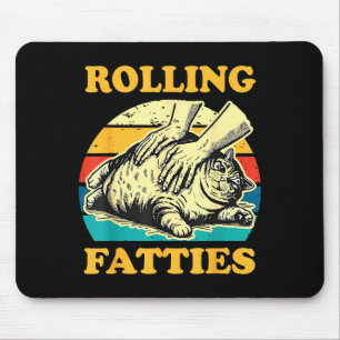Cat Rolling Fatties Funny For Men Women  Mouse Pad