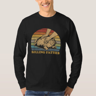 Cat Rolling Fatties Funny T-Shirt