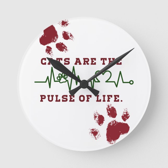 Cat Round Clock (Front)