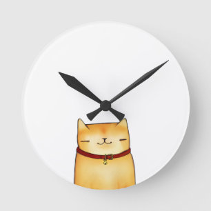 Cat Round Clock