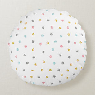 cat round pillow