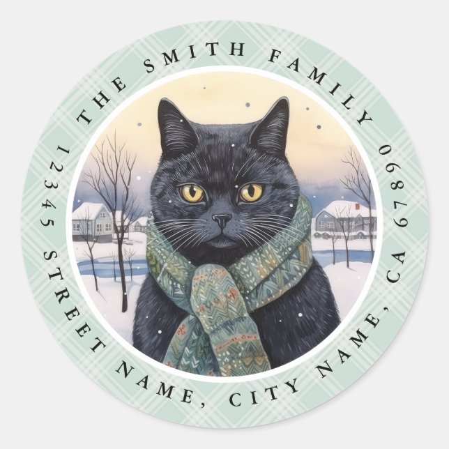 Cat Round Stickers (Front)