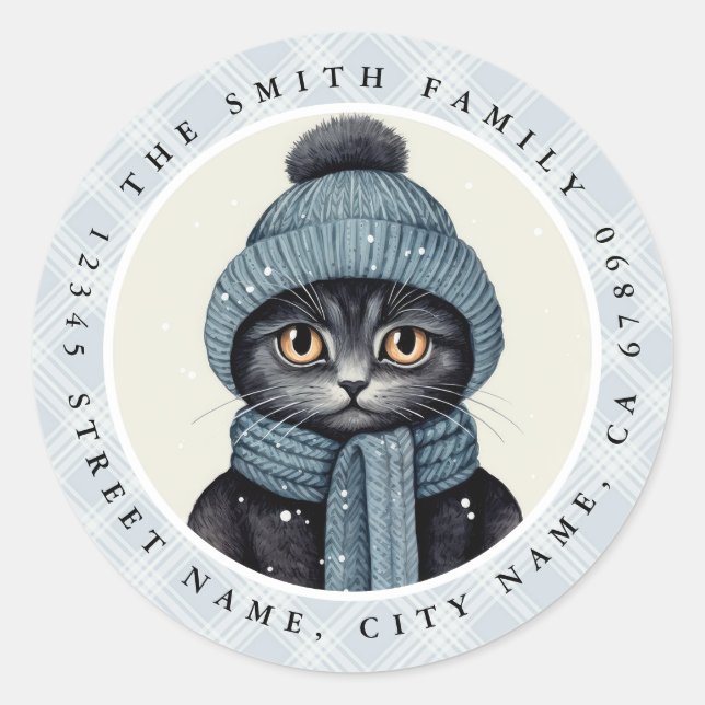 Cat Round Stickers (Front)