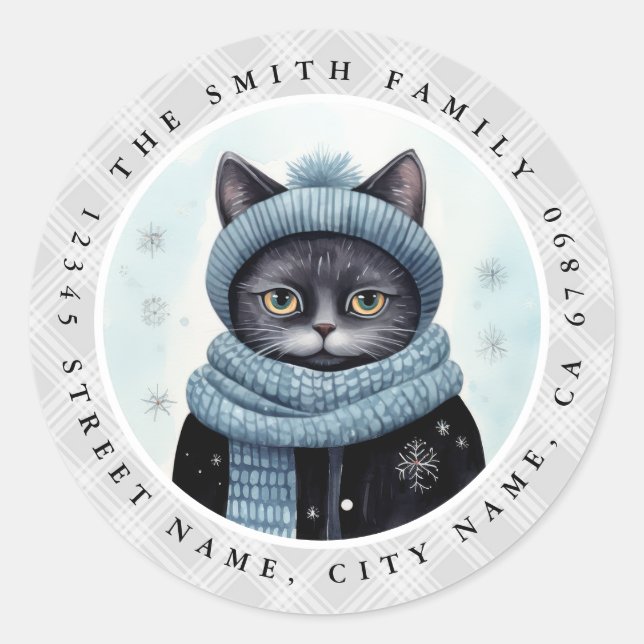 Cat Round Stickers (Front)