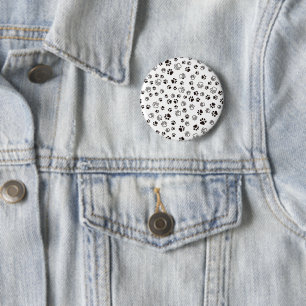 Cat’s Paws Repeated Pattern 2 Inch Round Button