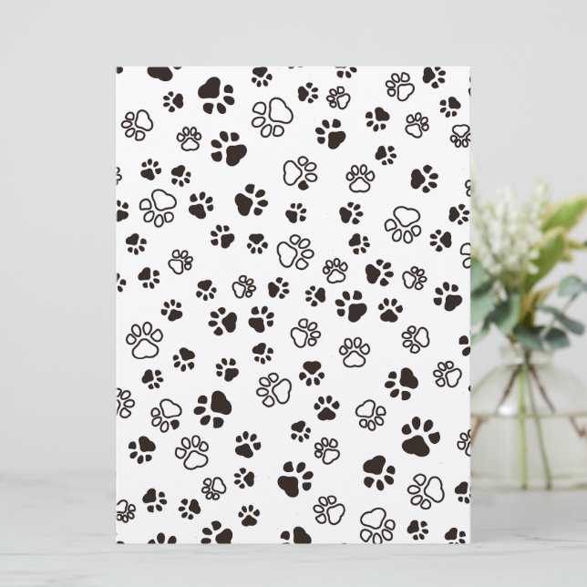 Cat’s Paws Repeated Pattern Card (Standing Front)