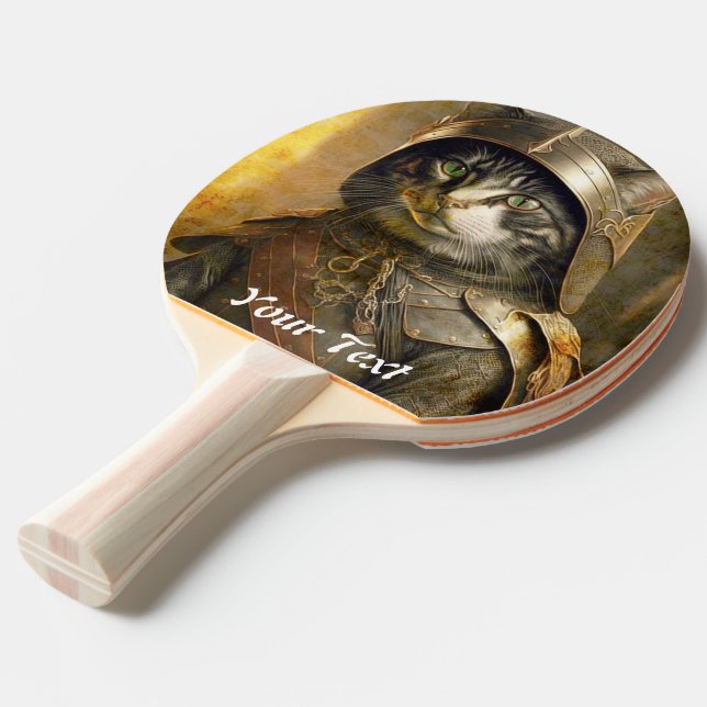 Cat Samurai. Personalize.  Ping Pong Paddle (Back Angle)