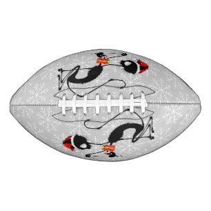 Cat Santa and Mouse with Christmas Gift  Football