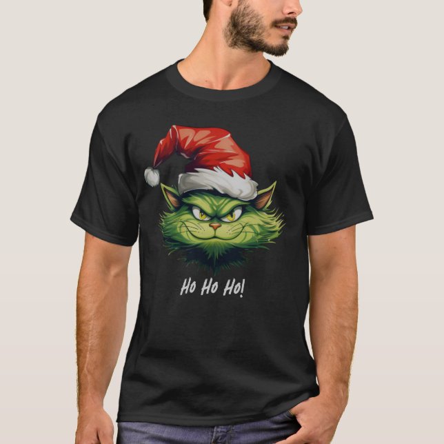 Cat Sarcastic Christmas T-Shirt (Front)