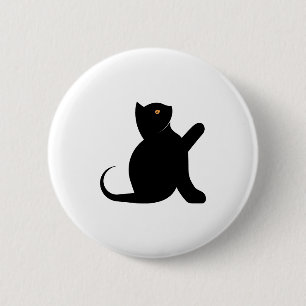 Cat Saying Hello 2 Inch Round Button