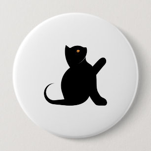 Cat Saying Hello 4 Inch Round Button