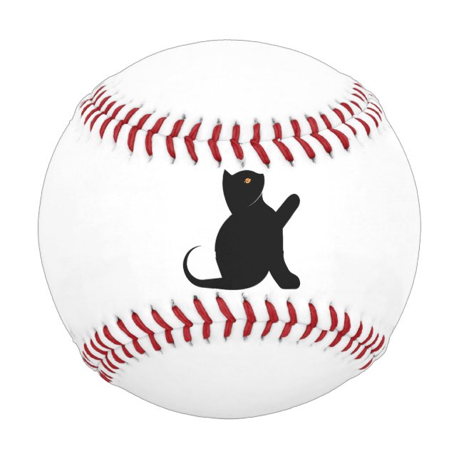 Cat Saying Hello Baseball (Back)
