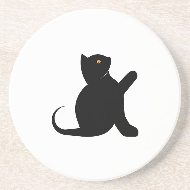 Cat Saying Hello Coaster (Front)