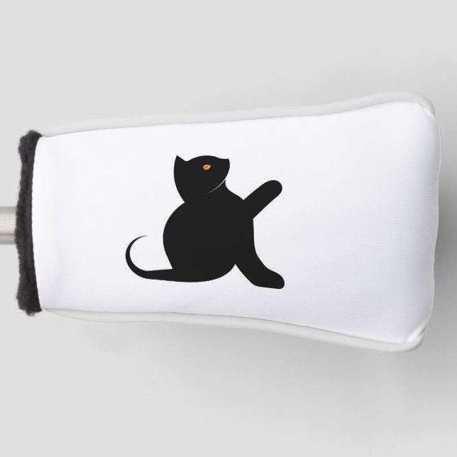Cat Saying Hello Golf Head Cover (Front)