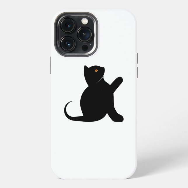 Cat Saying Hello iPhone Case (Back)