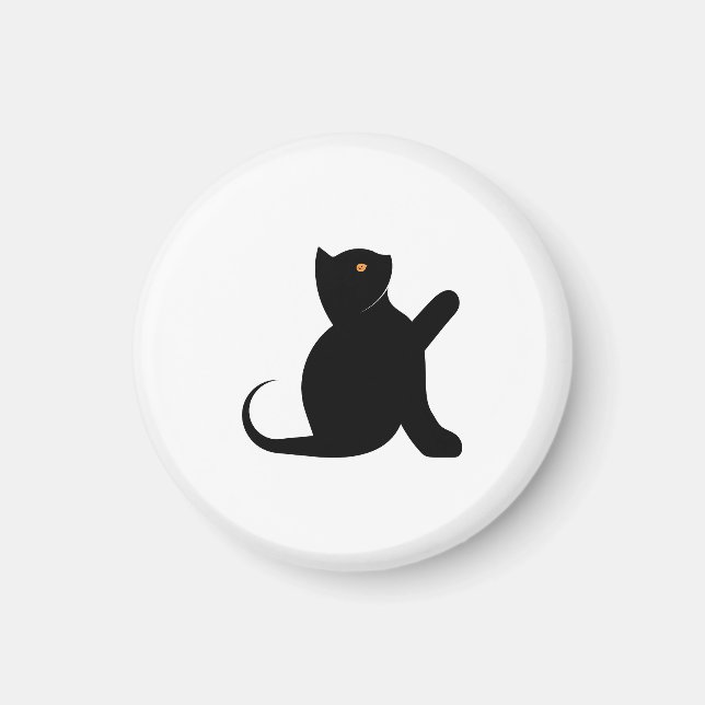 Cat Saying Hello Magnet (Front)