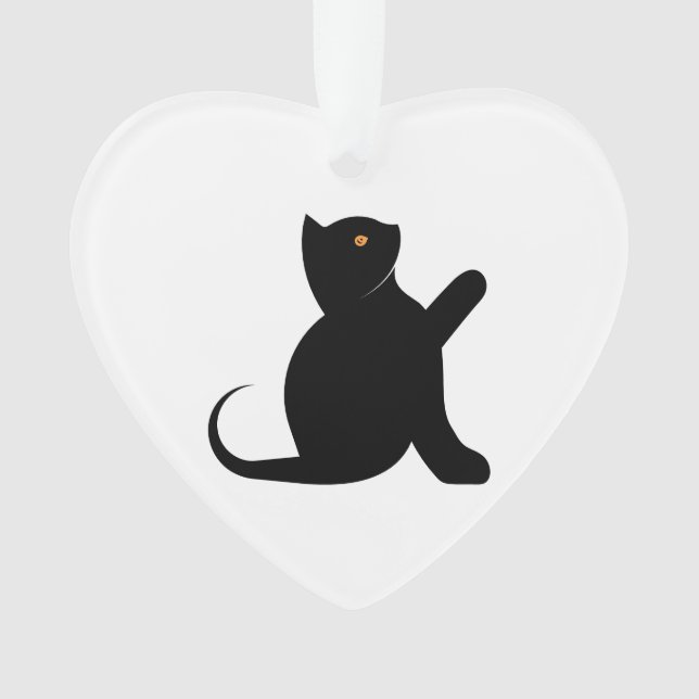Cat Saying Hello Ornament (Front)