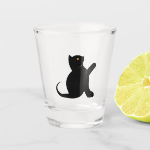 Cat Saying Hello Shot Glass