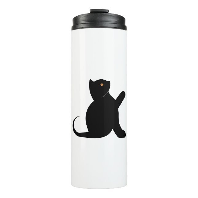 Cat Saying Hello Thermal Tumbler (Front)
