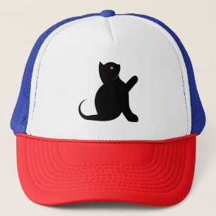 Cat Saying Hello Trucker Hat