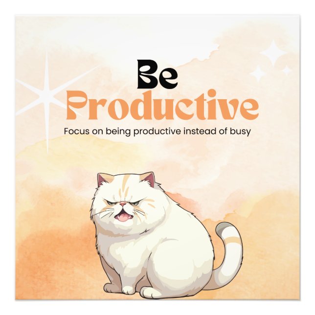 Cat saying photo print (Front)