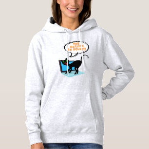 cat saying server is down hoodie