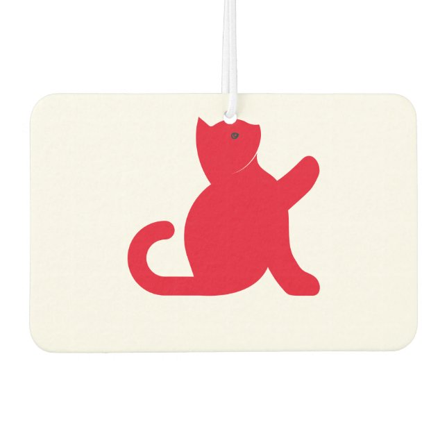 Cat Says Hello Air Freshener (Front)