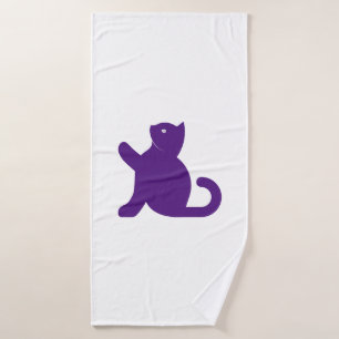 Cat Says Hello Bath Towel