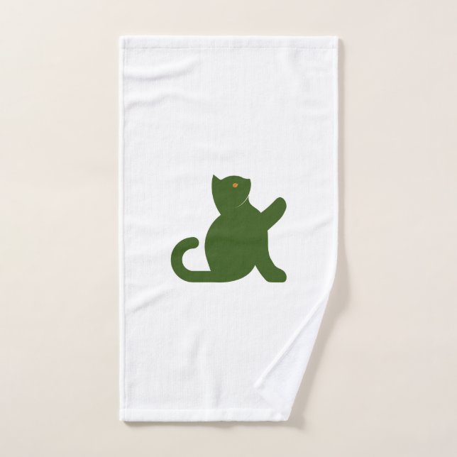 Cat Says Hello Hand Towel (Hand Towel)