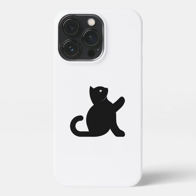 Cat Says Hello iPhone Case (Back)