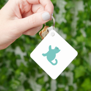 Cat Says Hello Keychain