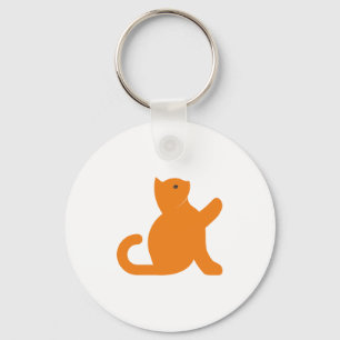 Cat Says Hello Keychain