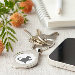 Cat Says Hello Keychain