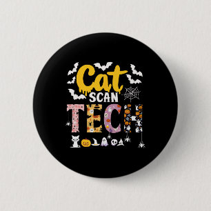 Cat Scan Ct Rad Tech Halloween Costume Spider Fly  2 Inch Round Button
