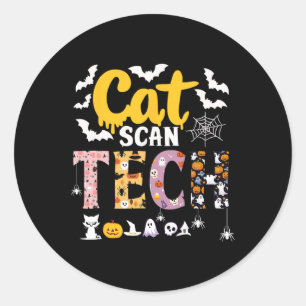 Cat Scan Ct Rad Tech Halloween Costume Spider Fly Classic Round Sticker