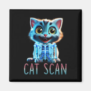 Cat Scan Ct Scan Halloween Cat X-ray Pun Meme Rad Magnet