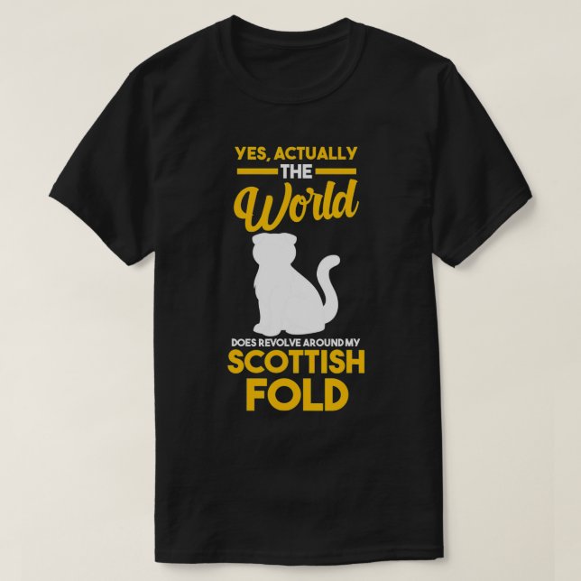 Cat Scottish Fold  T-Shirt (Design Front)