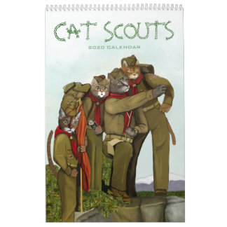 Cat Scouts 2020 Calendrier Cute & Funny Camping Ca