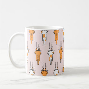 Cat scratch seamless pattern coffee mug