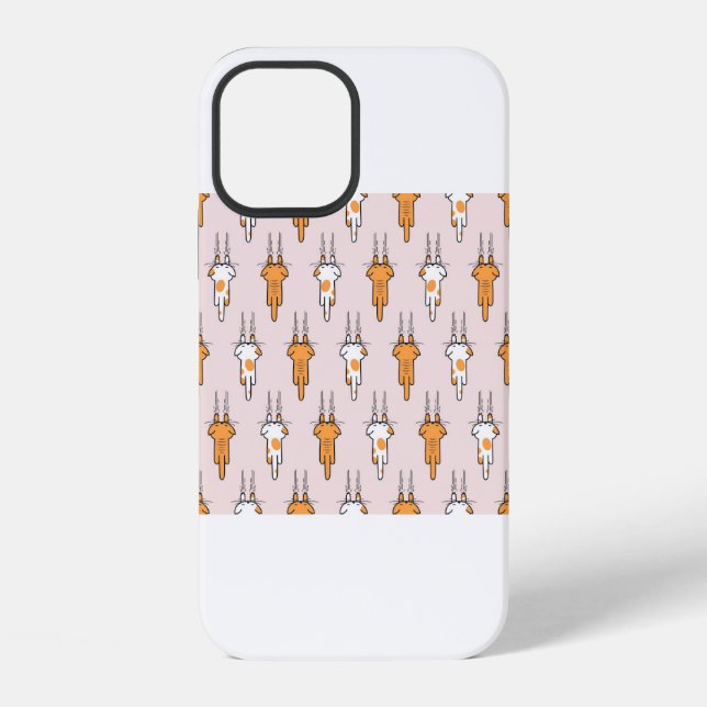 Cat scratch seamless pattern iPhone case (Back)