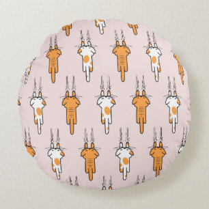 Cat scratch seamless pattern round pillow