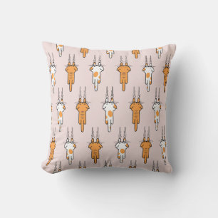 Cat scratch seamless pattern throw pillow