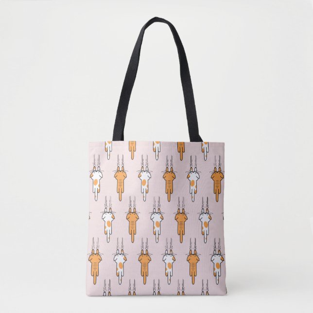 Cat scratch seamless pattern tote bag (Front)