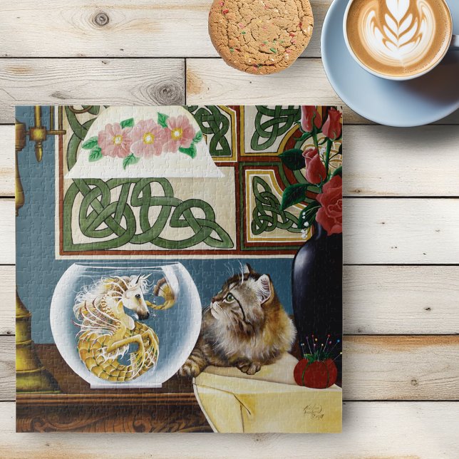 Cat  Sea Horse Fantasy Jigsaw Puzzle (Creator Uploaded)